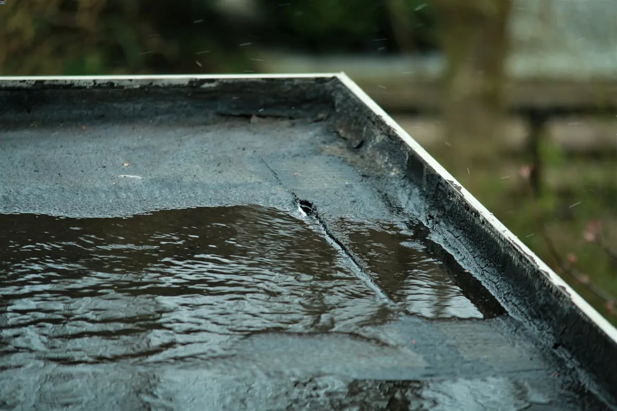 Water damage roof